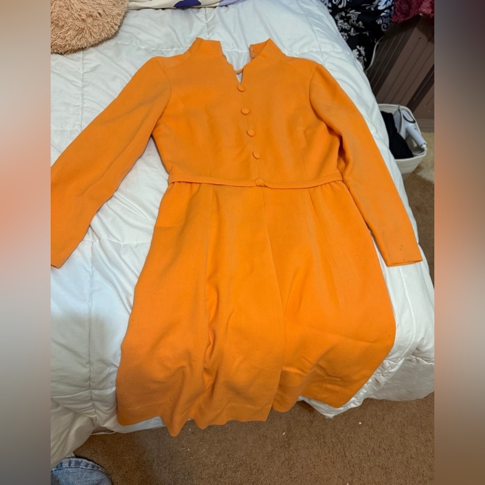 Vintage formal orange dress
